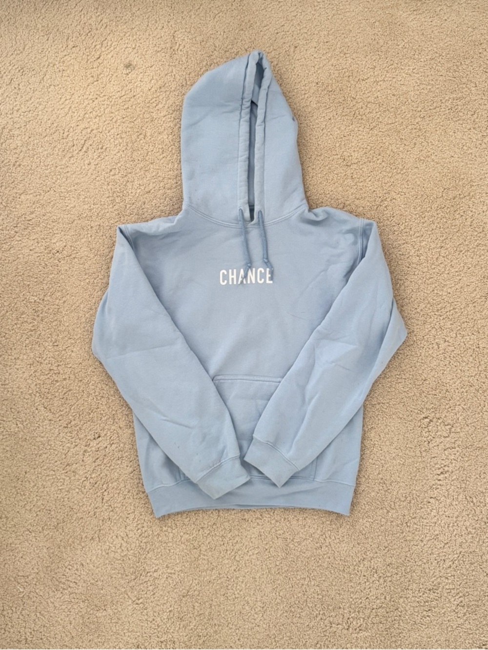 Chance the Rapper 3 Gildan Light Blue Pullover Hoodie with White Logo
